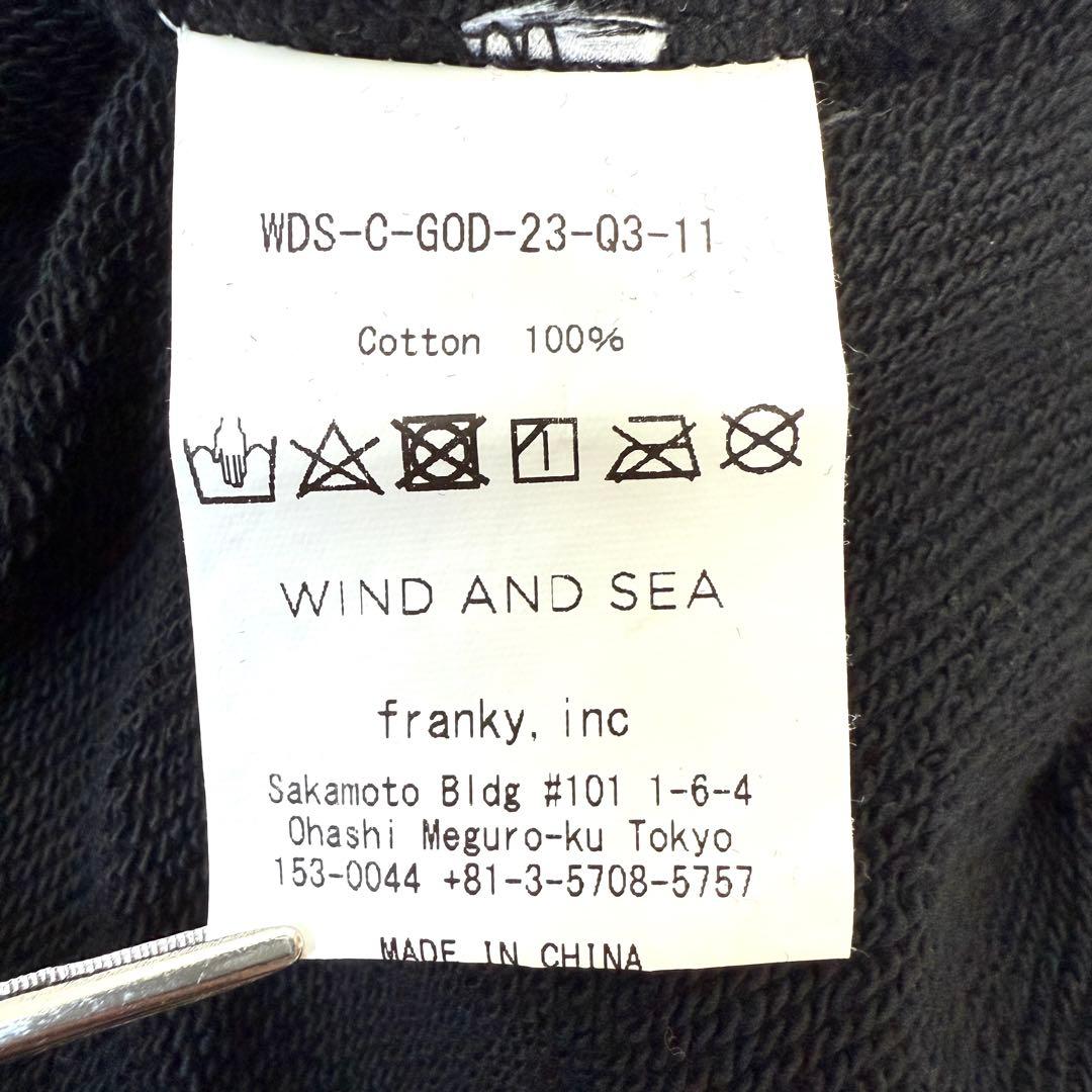 【美品✨】ウィンダンシー×ゴッドセレクション 背面パイルロゴ スウェット 黒 S