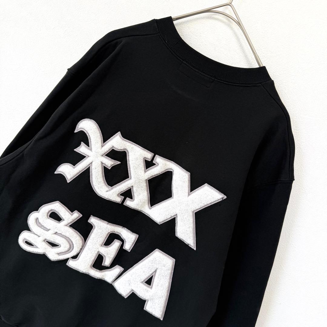 【美品✨】ウィンダンシー×ゴッドセレクション 背面パイルロゴ スウェット 黒 S