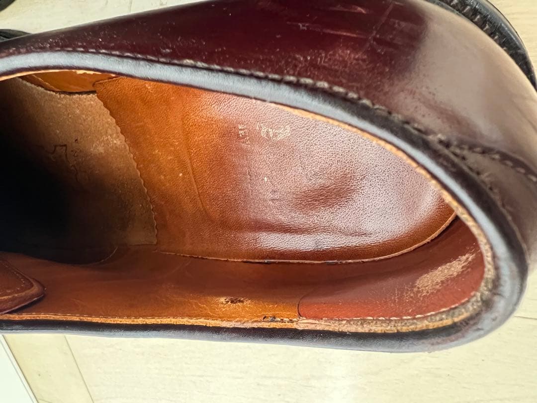 T*n様 Alden 990 プレーントゥ コードバン　バーガンディ 8D オー