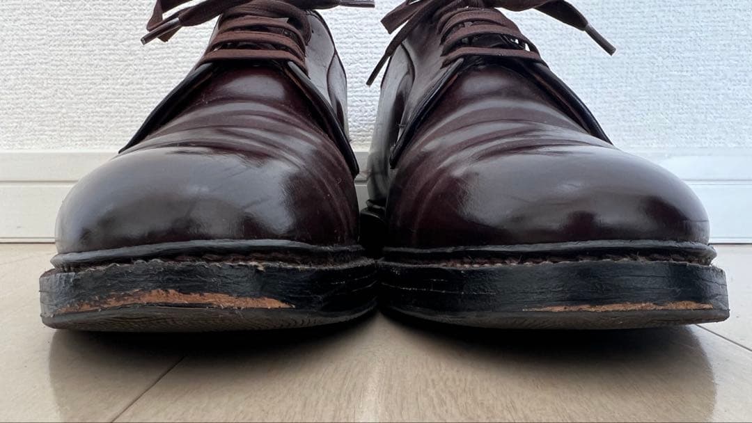 T*n様 Alden 990 プレーントゥ コードバン　バーガンディ 8D オー