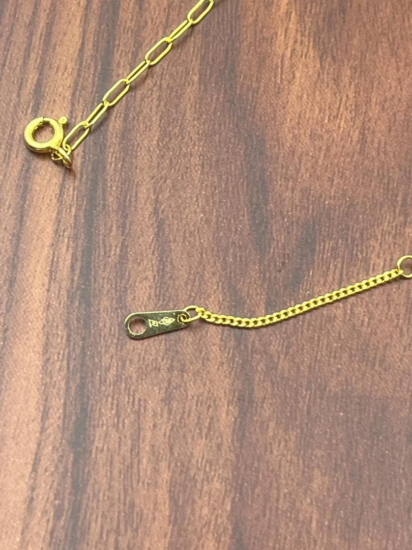 K18金 ロングチェーンネックレス 約45cm