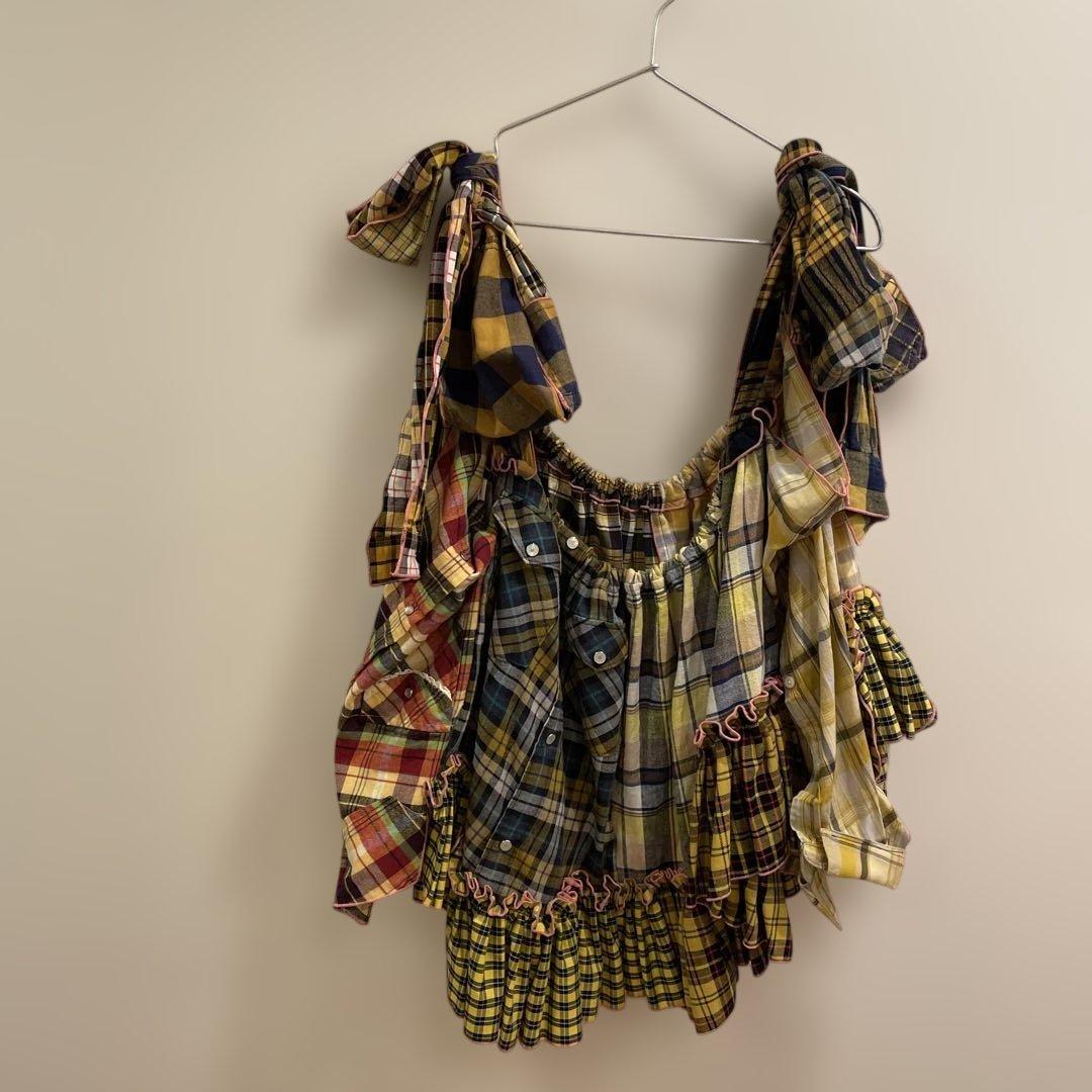 KILIG ビスチェ キャミソール チェック柄 イエロー ハンドメイド
