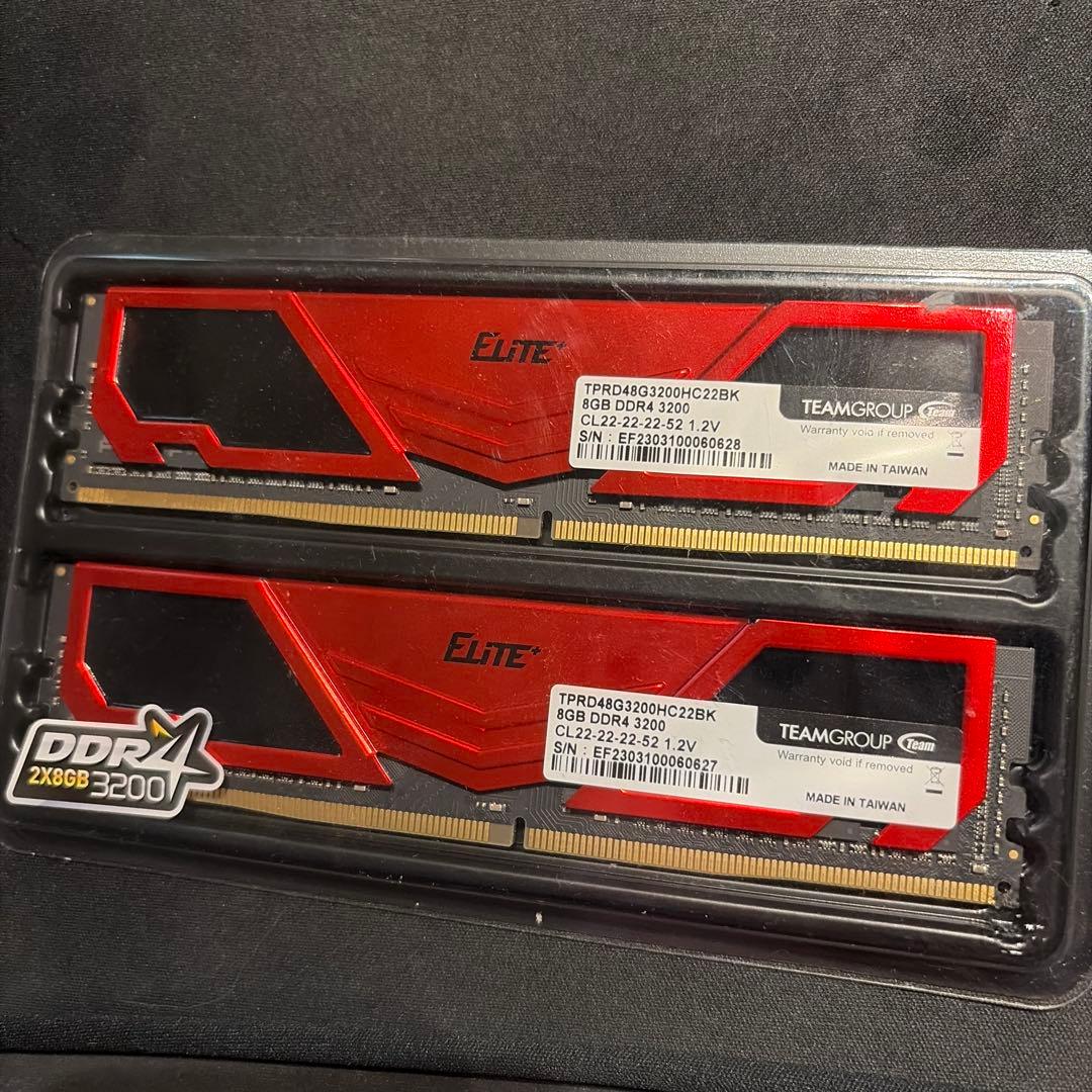 TEAM DDR4 3200MHz 8GB×2枚