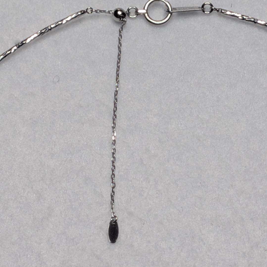 K18WG アコヤ真珠 シャイニーカットオメガネックレス