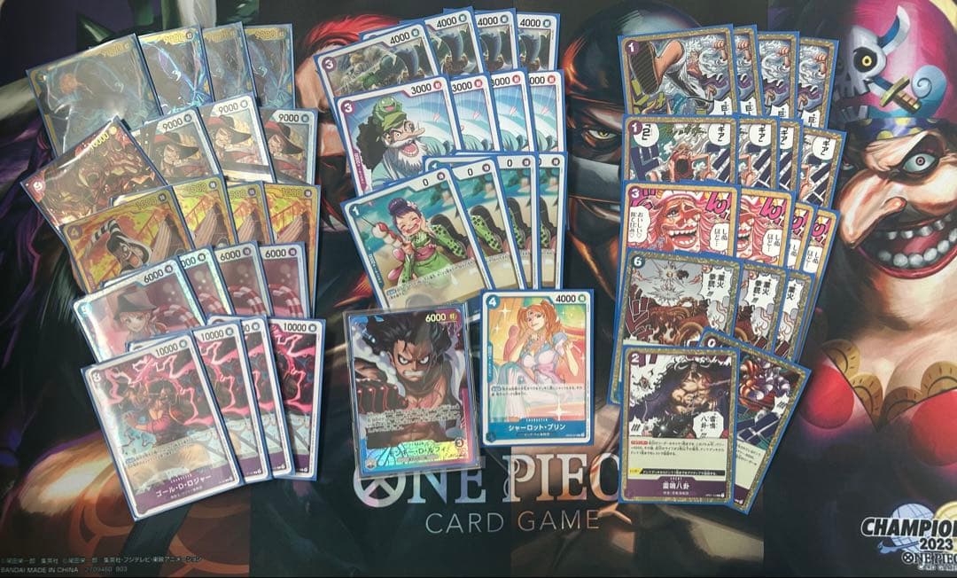 青紫ルフィデッキ　リーダーパラレル付き　ワンピースカード