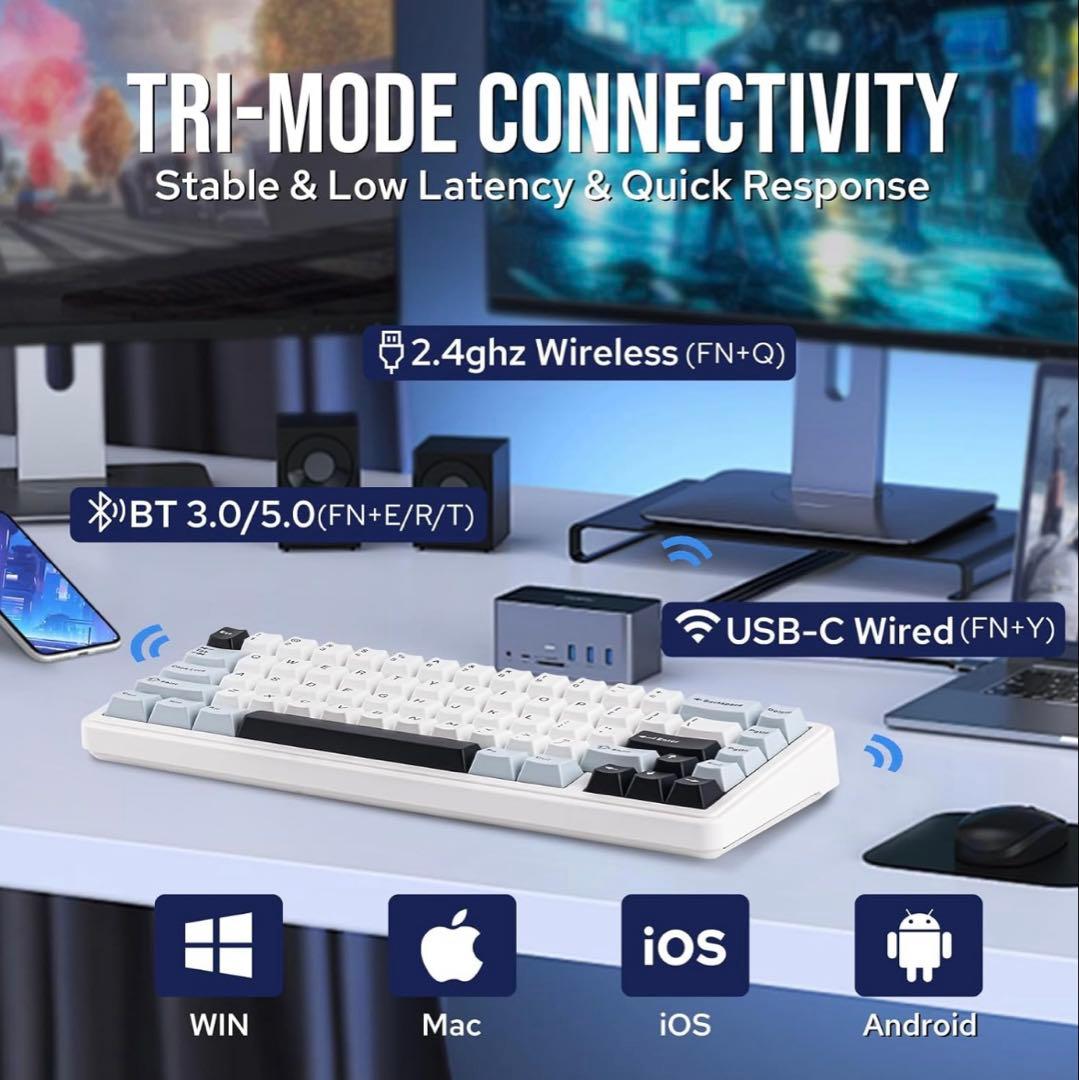 EPOMAKER x AULA F65 65%ワイヤレスメカニカルキーボード