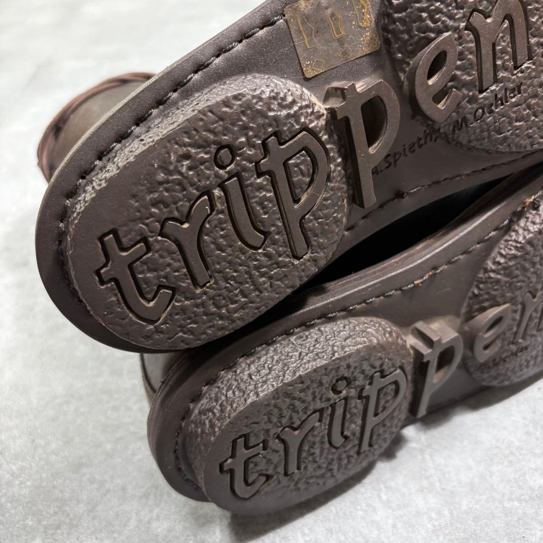 trippen トリッペン レースアップ レザーブーツ 23cm ブラウン