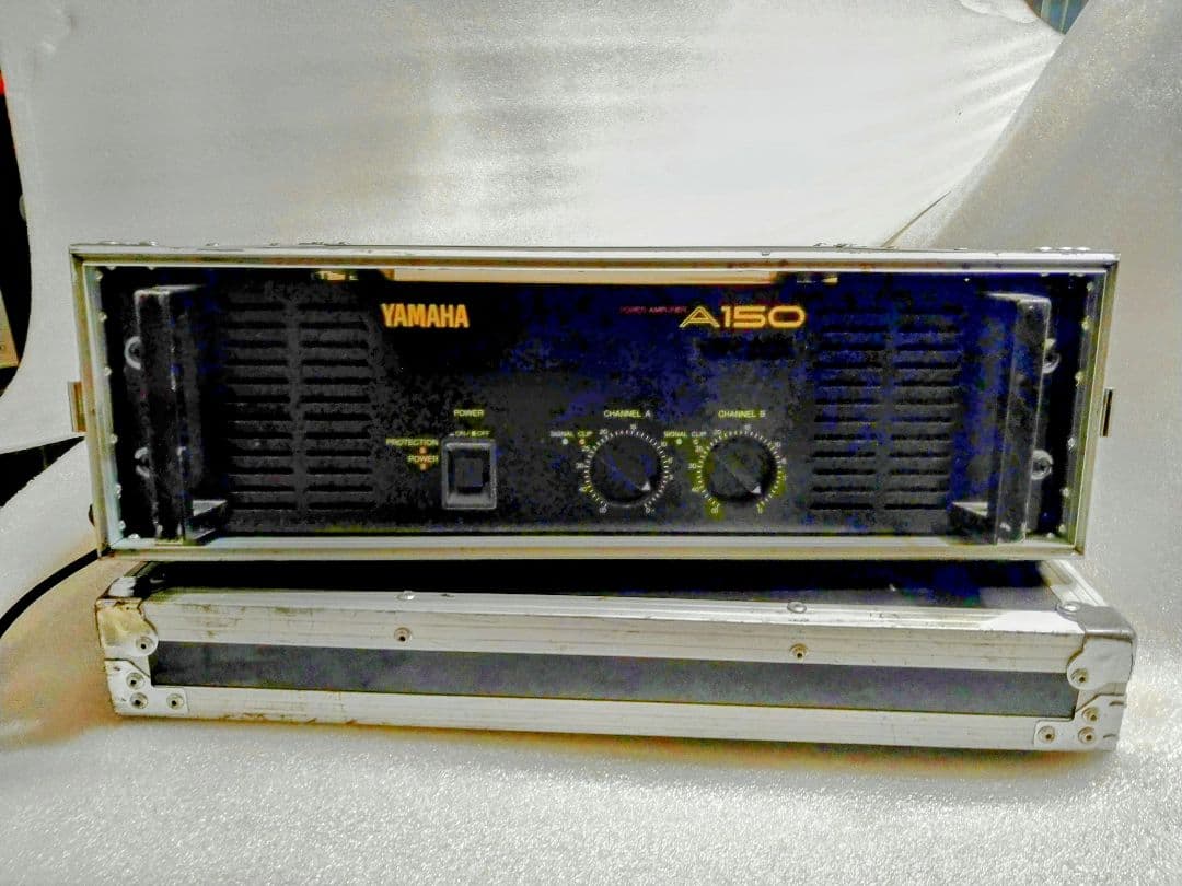 YAMAHA A150 パワーアンプ　3Uラック、ミキサー、スピーカーコード付