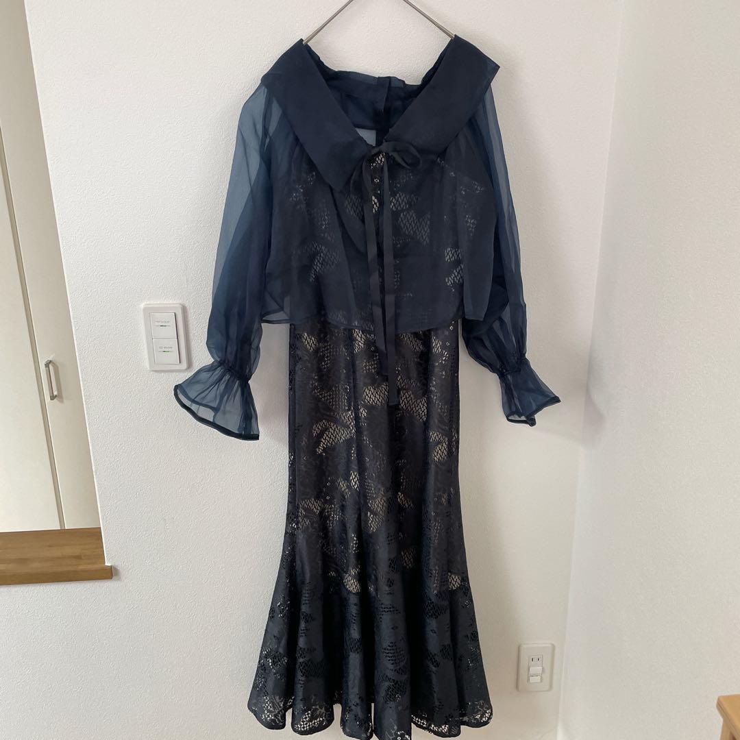 【美品】etoll. シアーブラウス&マーメイドキャミソールパーティードレス