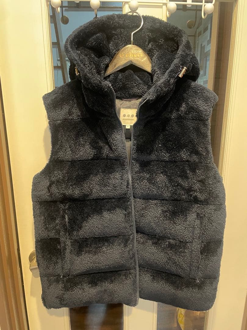 お値下げ！フード付きダウンベスト M ネイビー