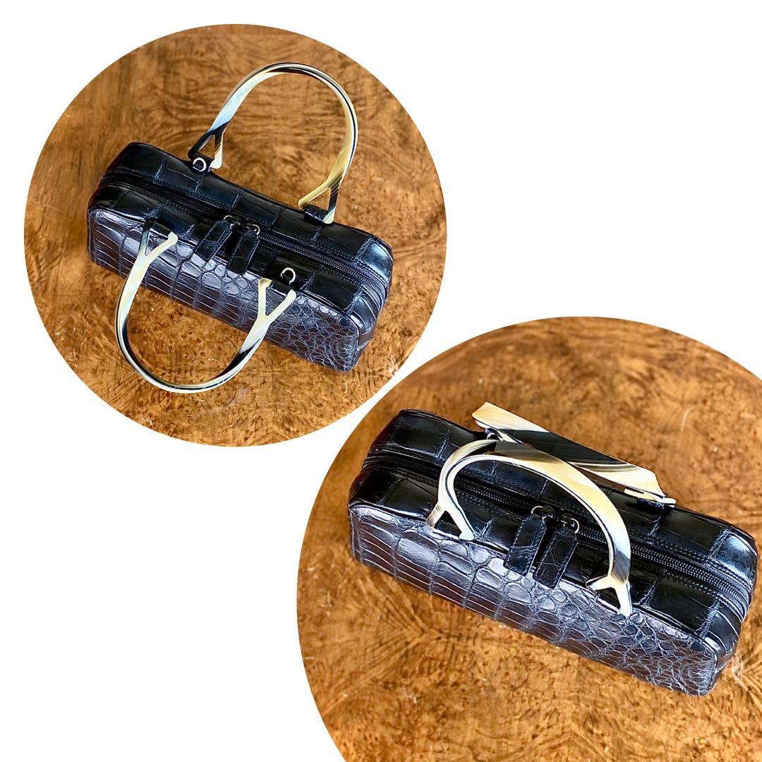2点おまとめ特価　バッファローホーンイタリア製 2way クロコダイル バッグ