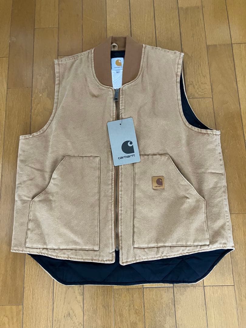 カーハート　ダックベスト　ブラウン　Mサイズ