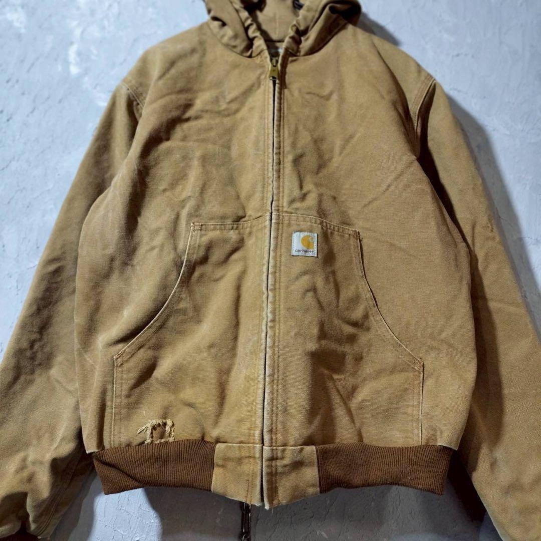 カーハート　アクティブジャケット　キッズ　ユースXL ダックジャケットベージュ.