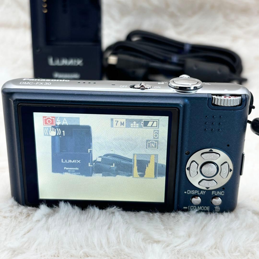 動作良好 付属品多数 Panasonic LUMIX DMC-FX30 ブルー