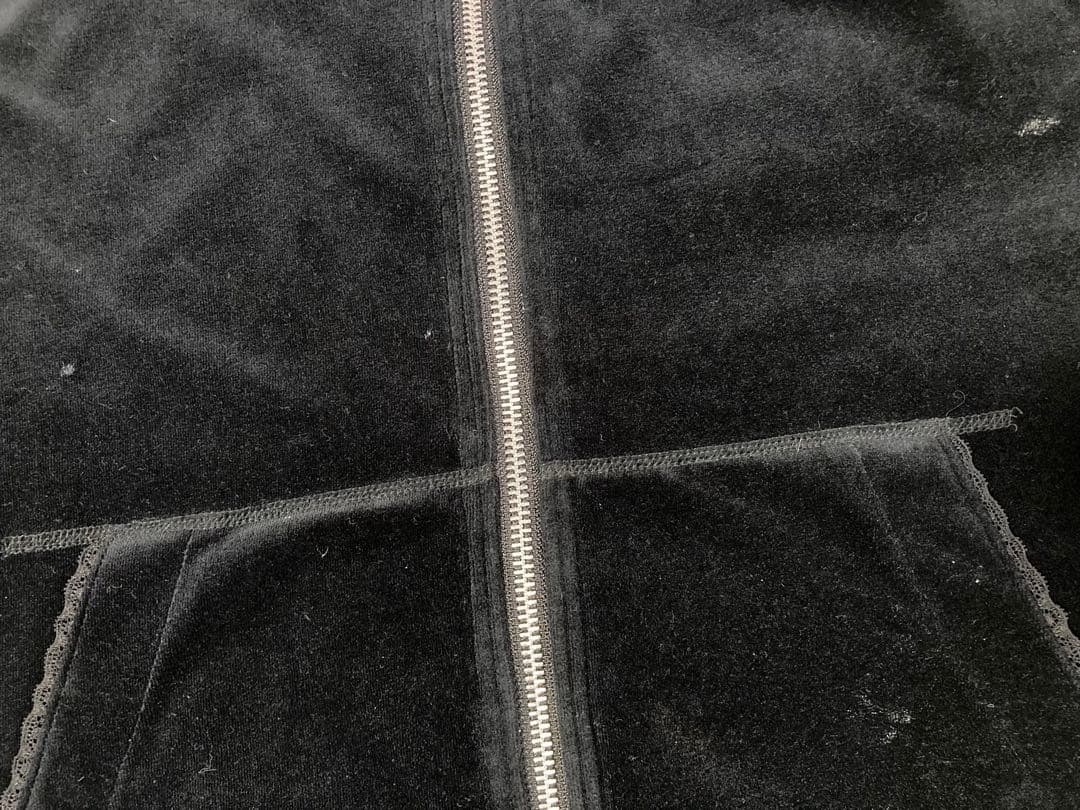 ヒステリックグラマー スカル スダッズ　ベロア　パーカー　GO AHEAD