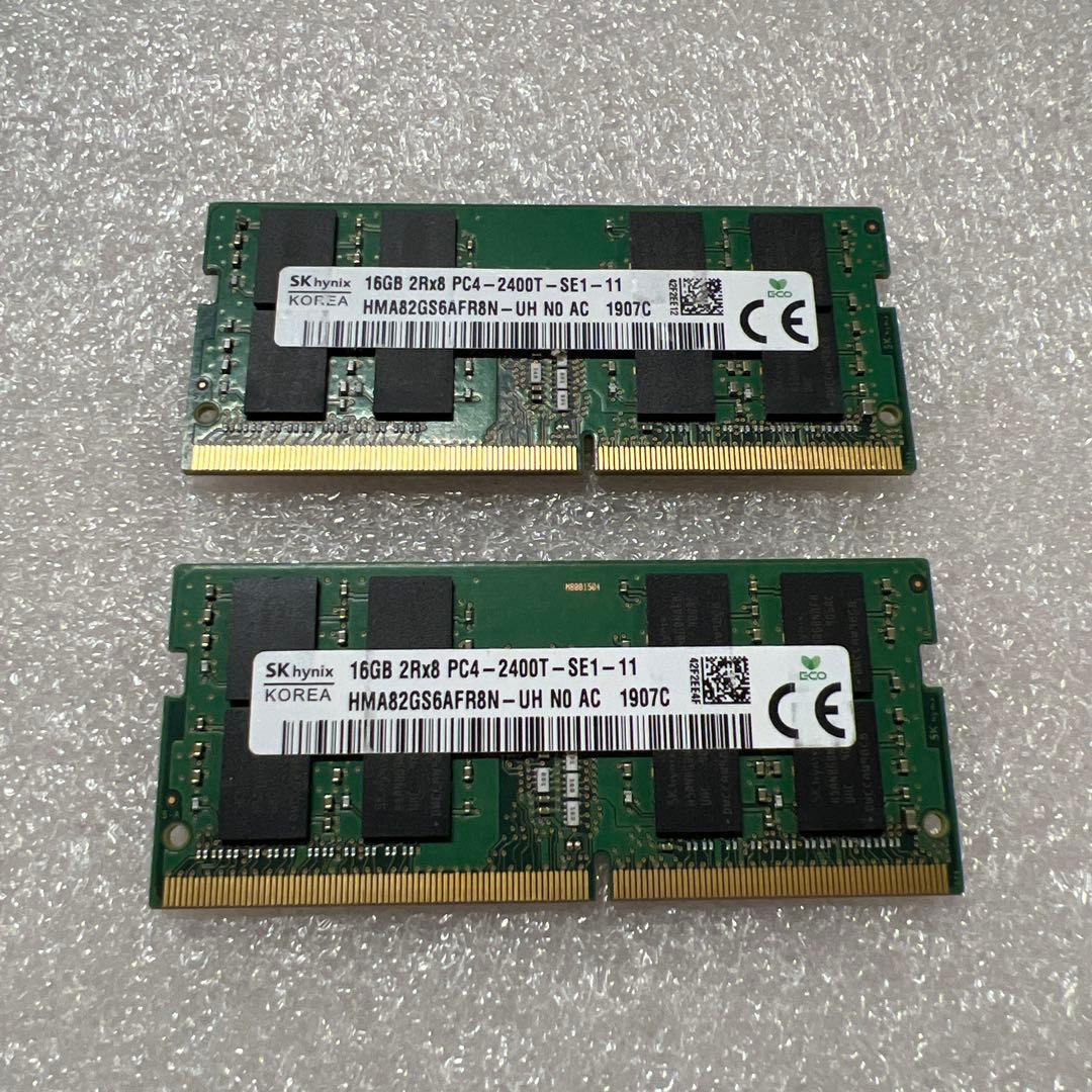 SK hynix 製 16GB 2枚 PC4-2400T ノート用メモリ