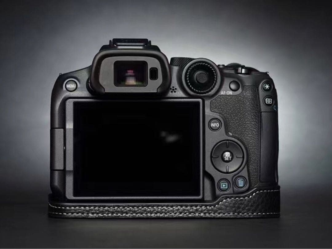 本革 新品 Canon キャノン EOS R7用 本革カメラケース ブラック