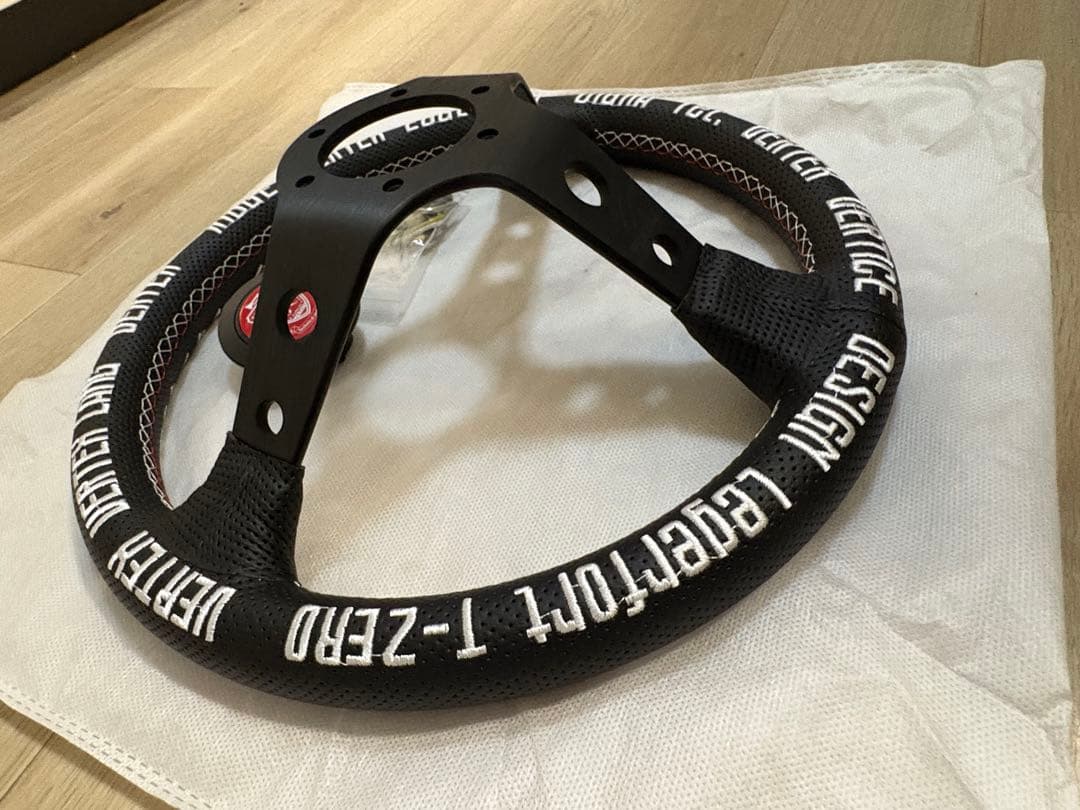 未使用【VERTEX】ヴェルテックスステアリング ディープコーン90mm レザー