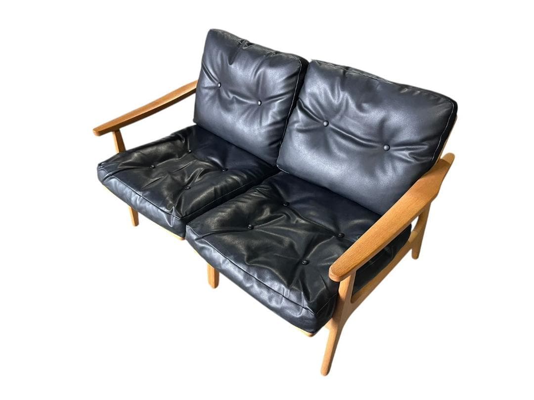 ◇マルニ60 maruni60 オーク フレームチェア 肘掛け有　2掛けソファ