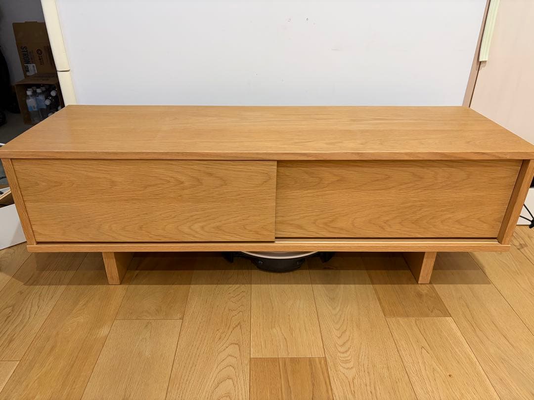 無印良品 オーク材 AVラック 薄型 (引戸) テレビボード