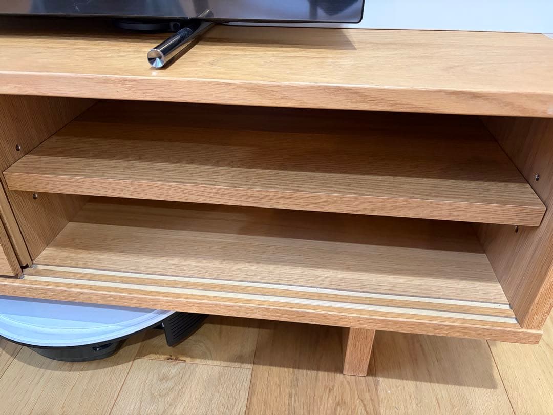 無印良品 オーク材 AVラック 薄型 (引戸) テレビボード