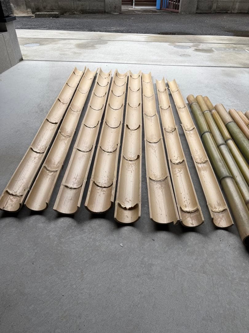 流しそうめん　竹！！