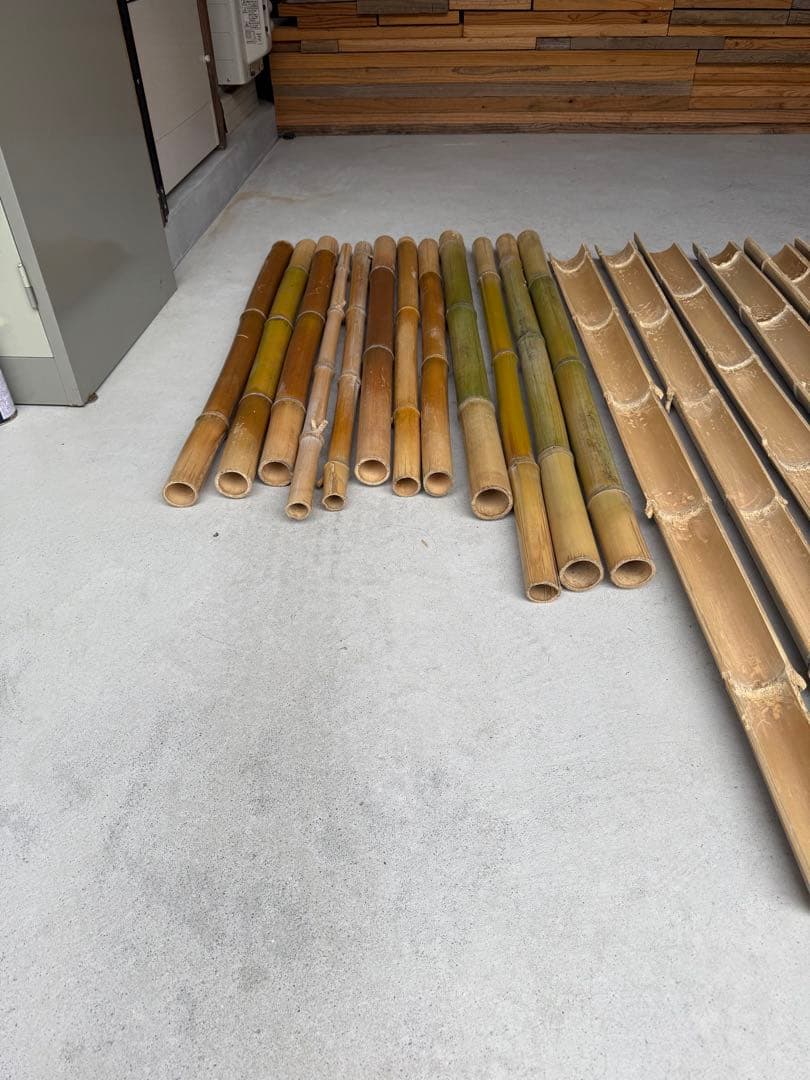 流しそうめん　竹！！