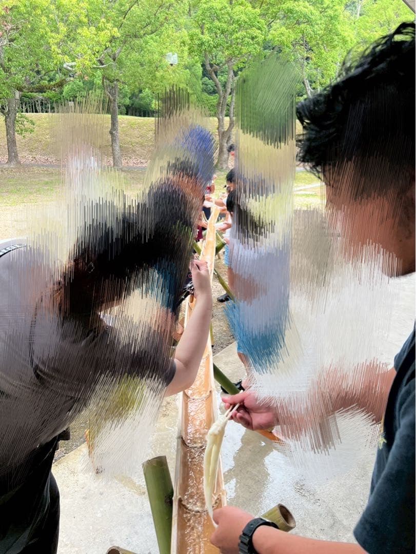 流しそうめん　竹！！