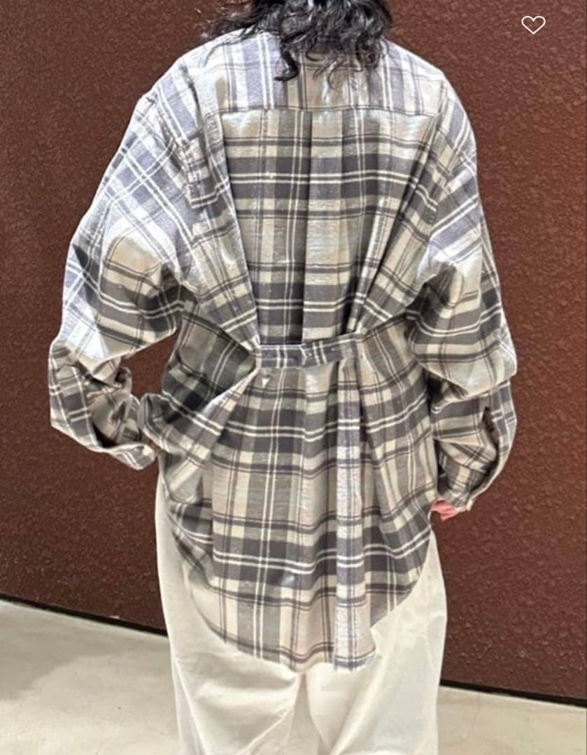 長袖チェックシャツ サイズ6