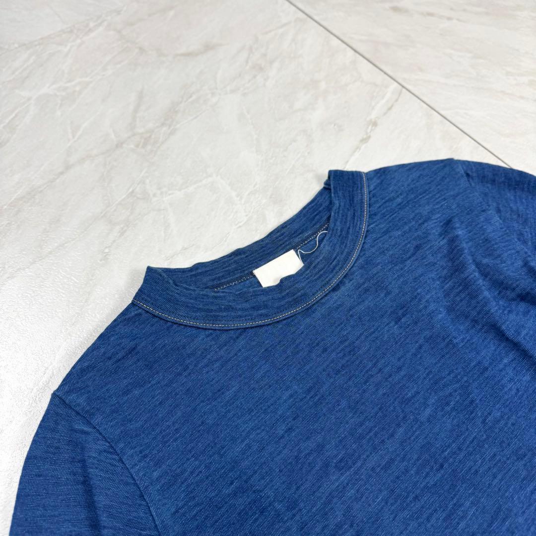 極美品 23AW 45R 23AW バンダナ 藍染 再び カットソー インディゴ