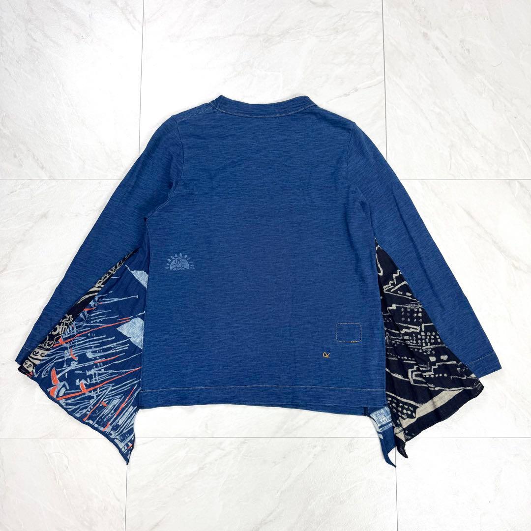 極美品 23AW 45R 23AW バンダナ 藍染 再び カットソー インディゴ