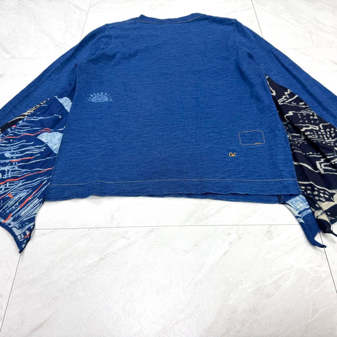 極美品 23AW 45R 23AW バンダナ 藍染 再び カットソー インディゴ