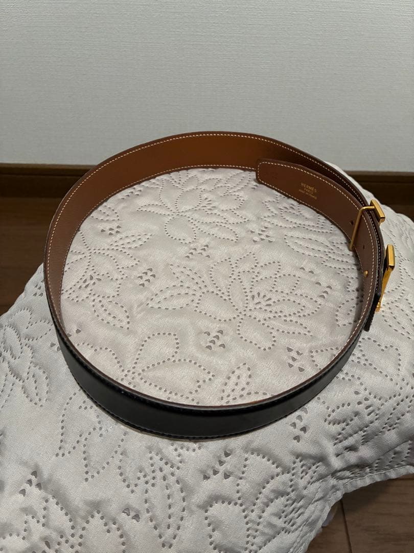 90s HERMES エルメス レザーベルト 1995年size70