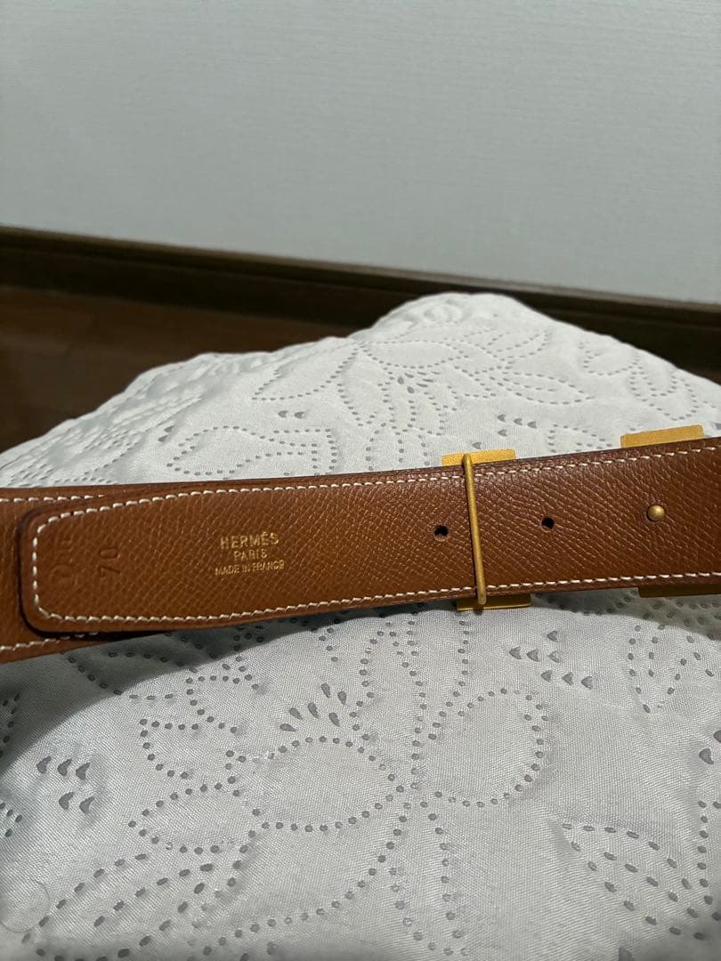 90s HERMES エルメス レザーベルト 1995年size70