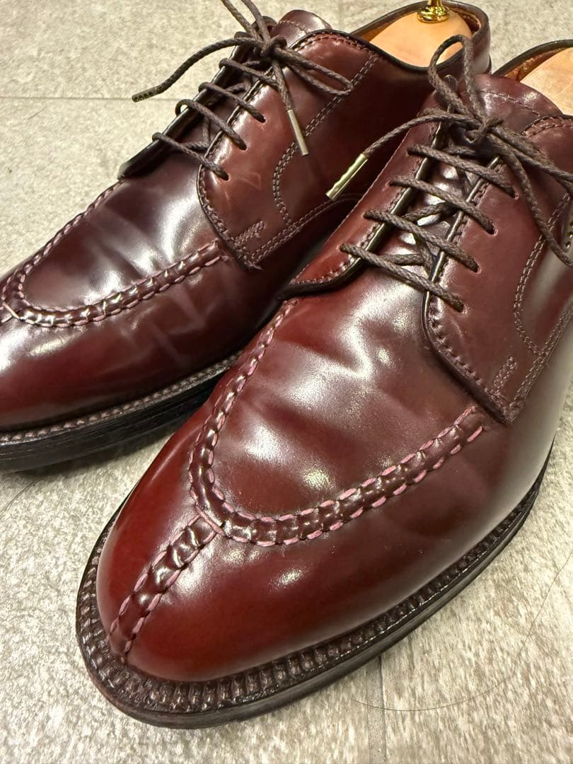 【美品】ALDEN コードバン バーガンディ Uチップ 2210 シューツリー付