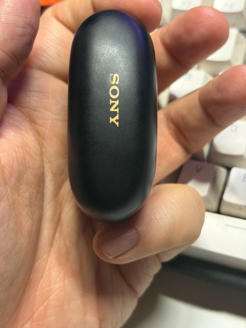 Sony WF-1000XM5 の完全ワイヤレスイヤホンです。 使用期間は短く