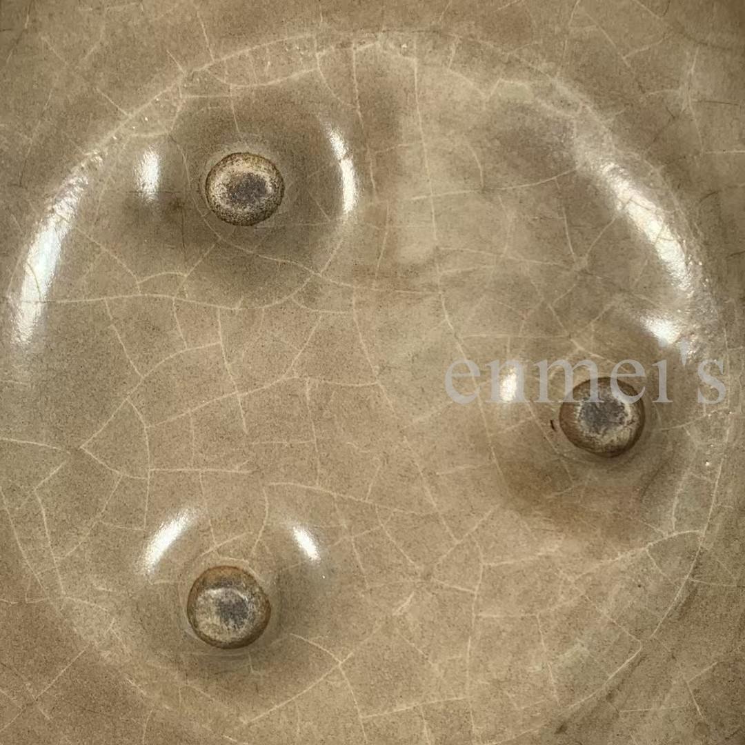 中国古美術・宋代 哥窯 双耳炉 灰青釉・観賞用・香炉・装飾品・縁起物・文房置物