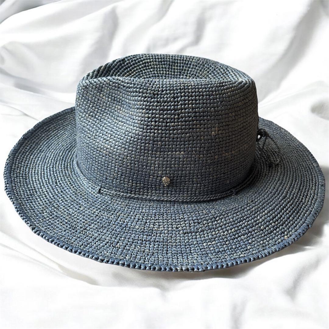 【希少色】ヘレンカミンスキー　ラフィアハット プロヴァンス8 ブルー