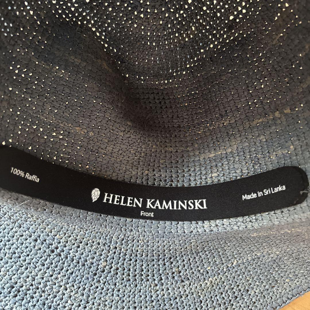 【希少色】ヘレンカミンスキー　ラフィアハット プロヴァンス8 ブルー