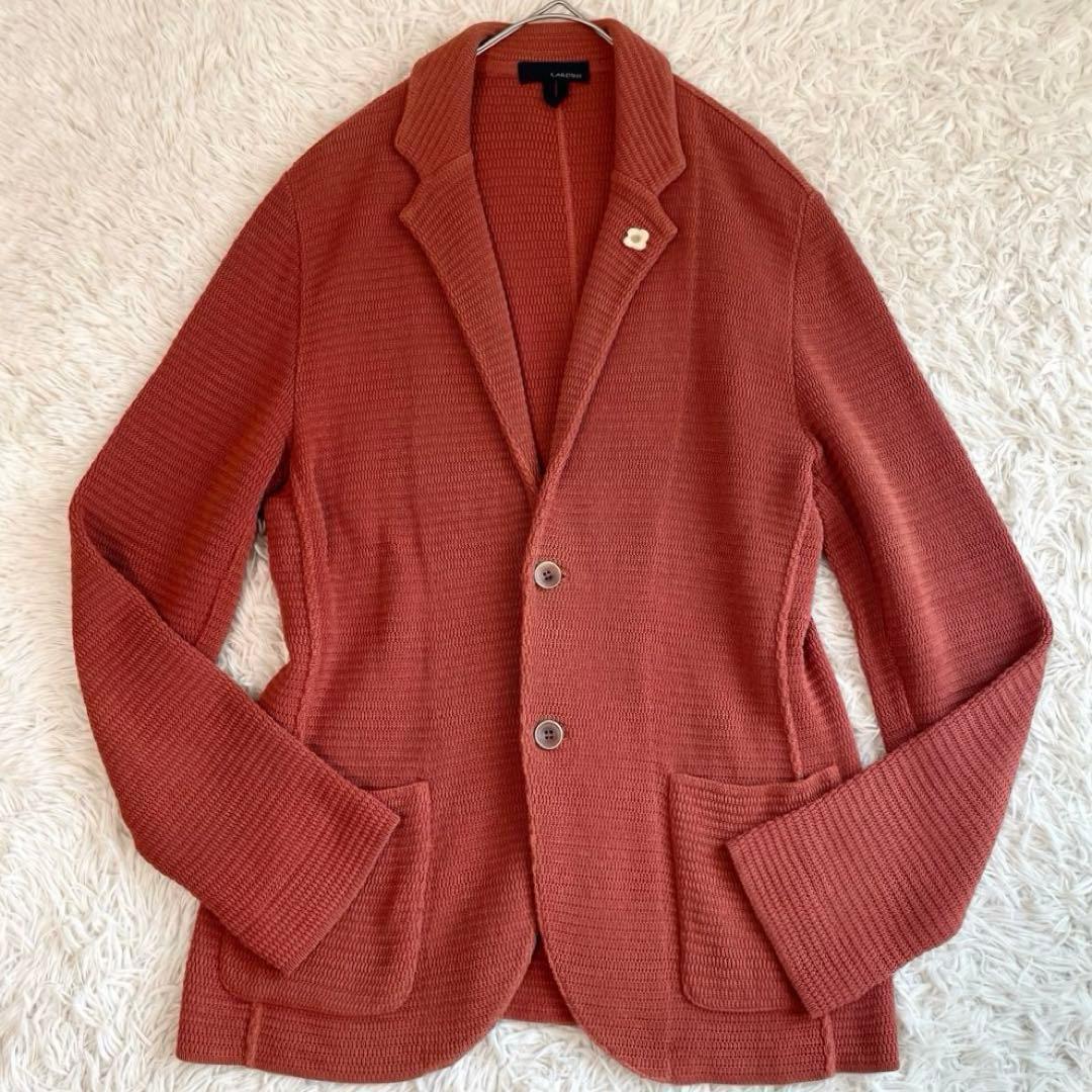 【極美品】ラルディーニ ニットテーラードジャケット ストレッチ ブートニエール