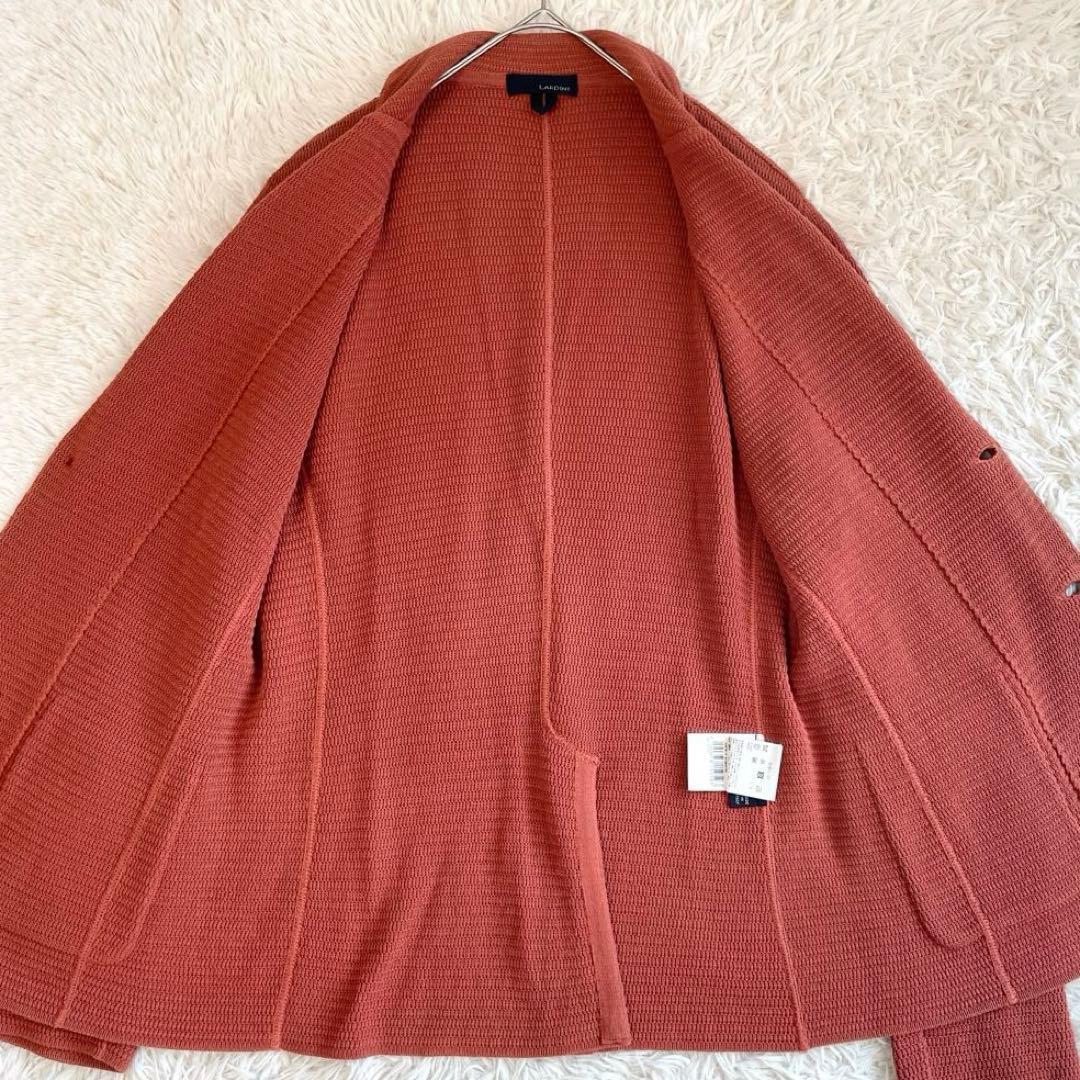 【極美品】ラルディーニ ニットテーラードジャケット ストレッチ ブートニエール