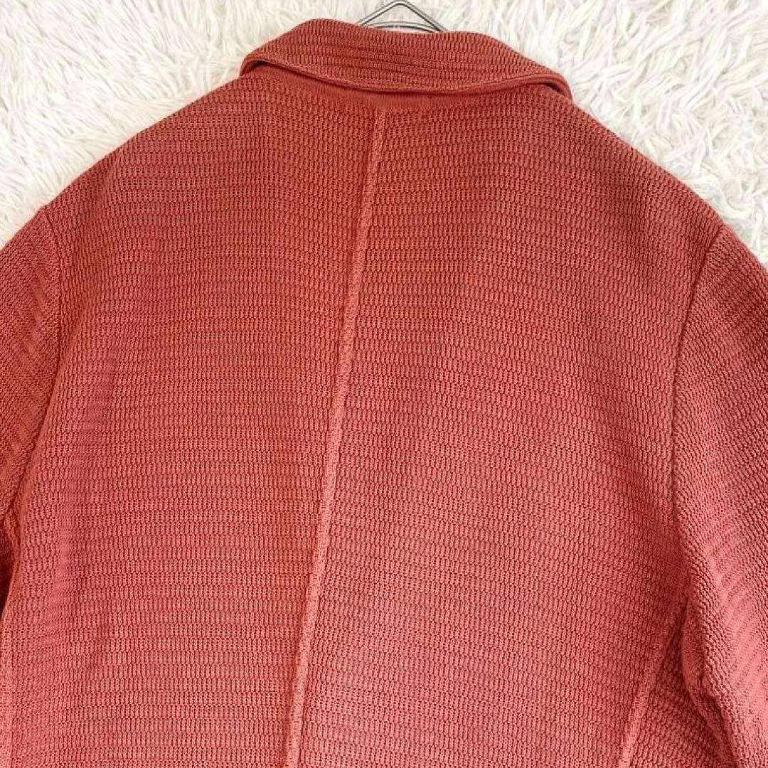 【極美品】ラルディーニ ニットテーラードジャケット ストレッチ ブートニエール