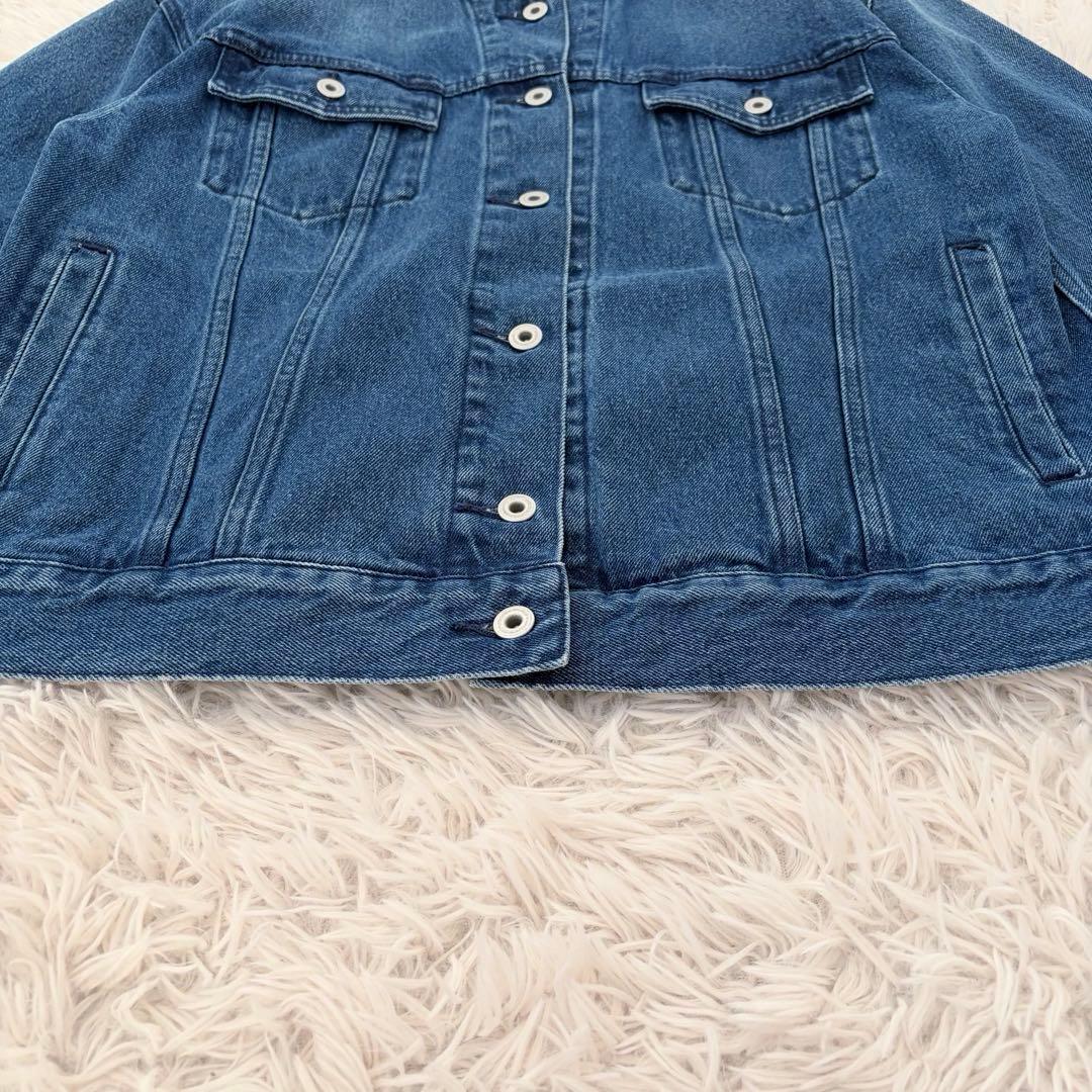 【極美品】2025年 スピックアンドスパン デニムノーカラージャケット 新作