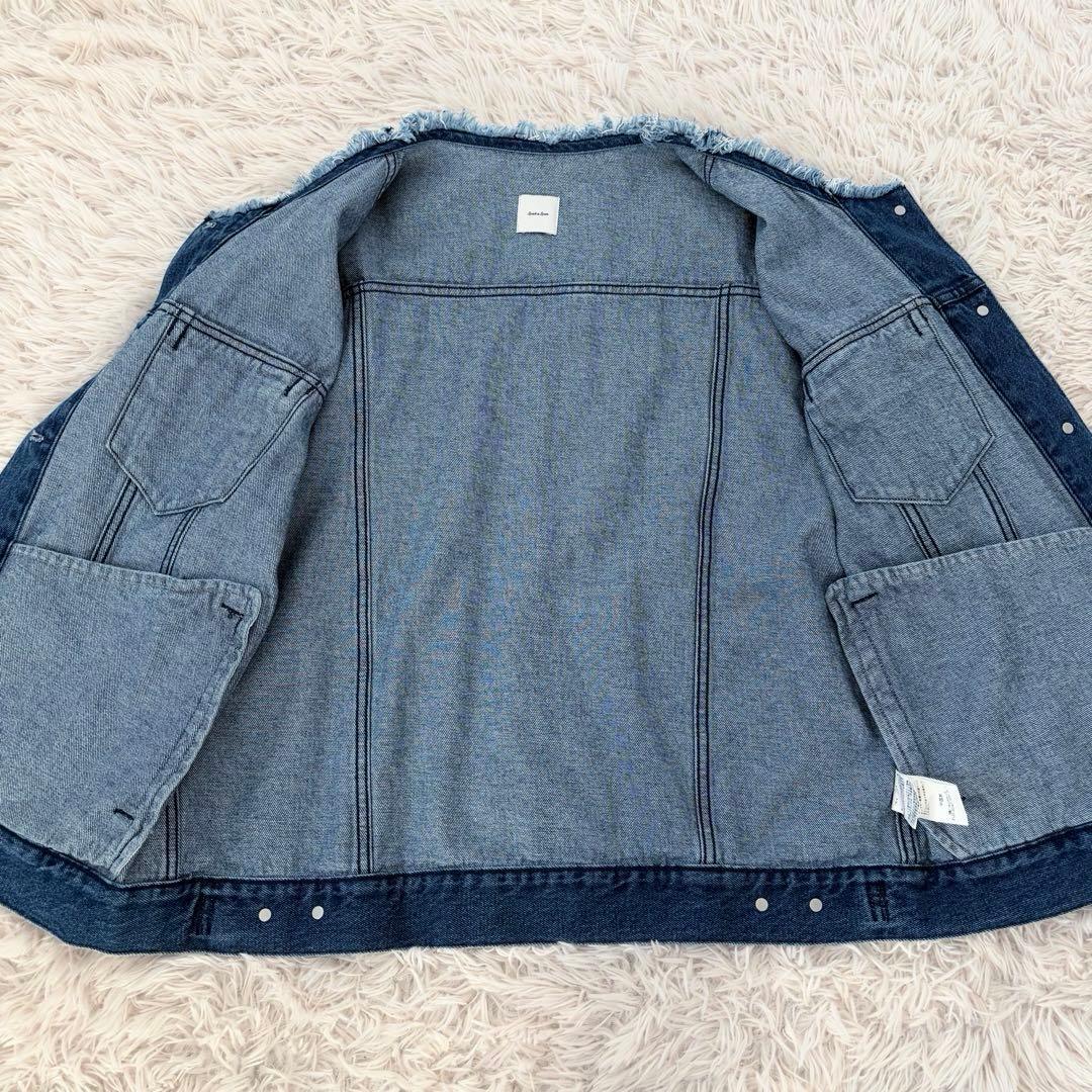 【極美品】2025年 スピックアンドスパン デニムノーカラージャケット 新作