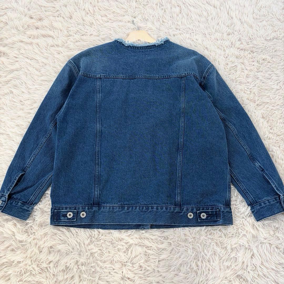 【極美品】2025年 スピックアンドスパン デニムノーカラージャケット 新作