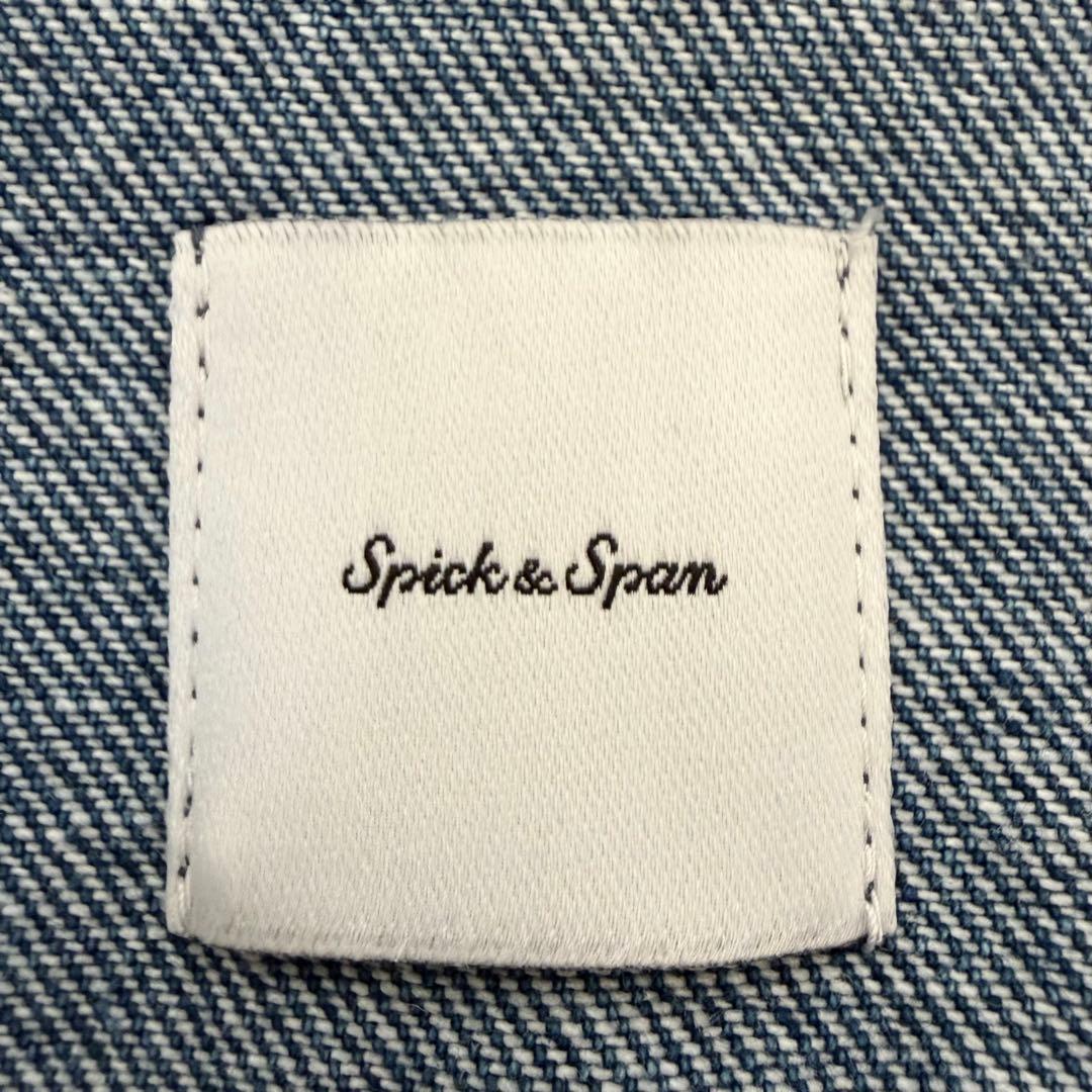【極美品】2025年 スピックアンドスパン デニムノーカラージャケット 新作