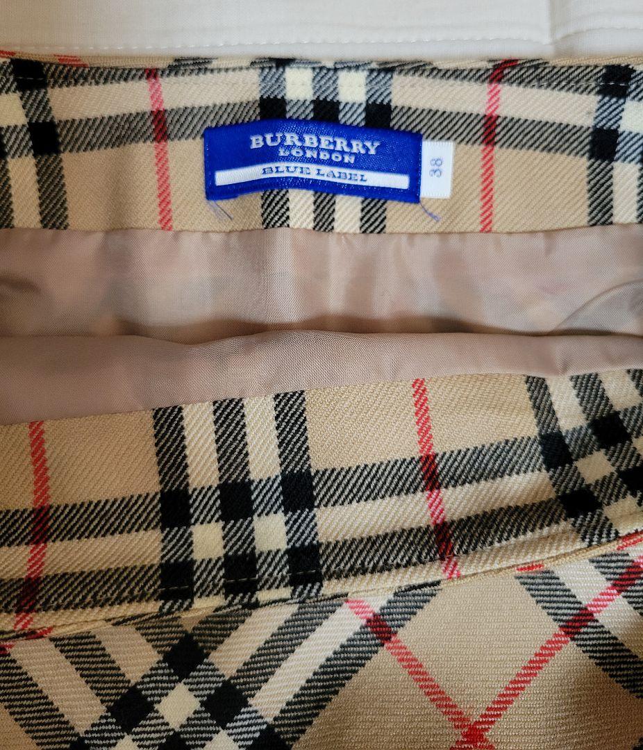 未使用品　Burberry Blue Label チェック柄ミニスカート 38