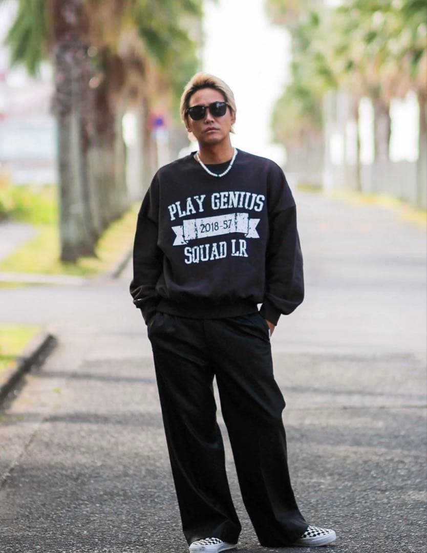 LIBEIRO カレッジロゴトレーナー