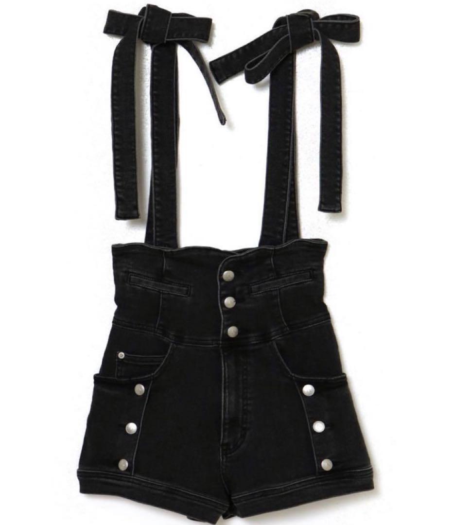 andmarry Ribbon denim allinone Mサイズ