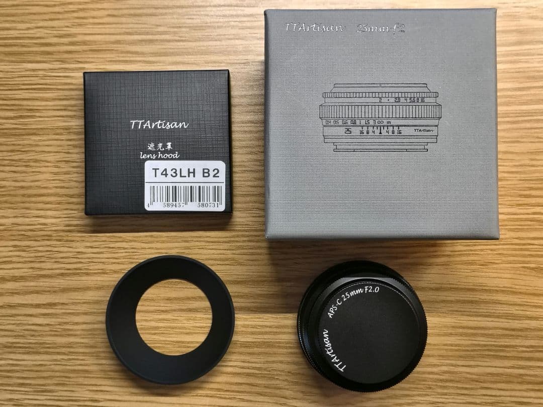 TTArtisan 25mm f/2.0 Zマウント レンズ フード付き